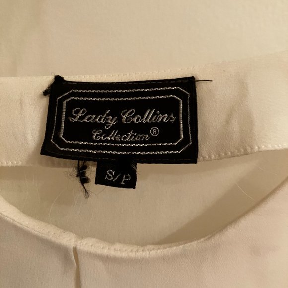 Lady Collins size small 8, cream blouse - Picture 3 of 5